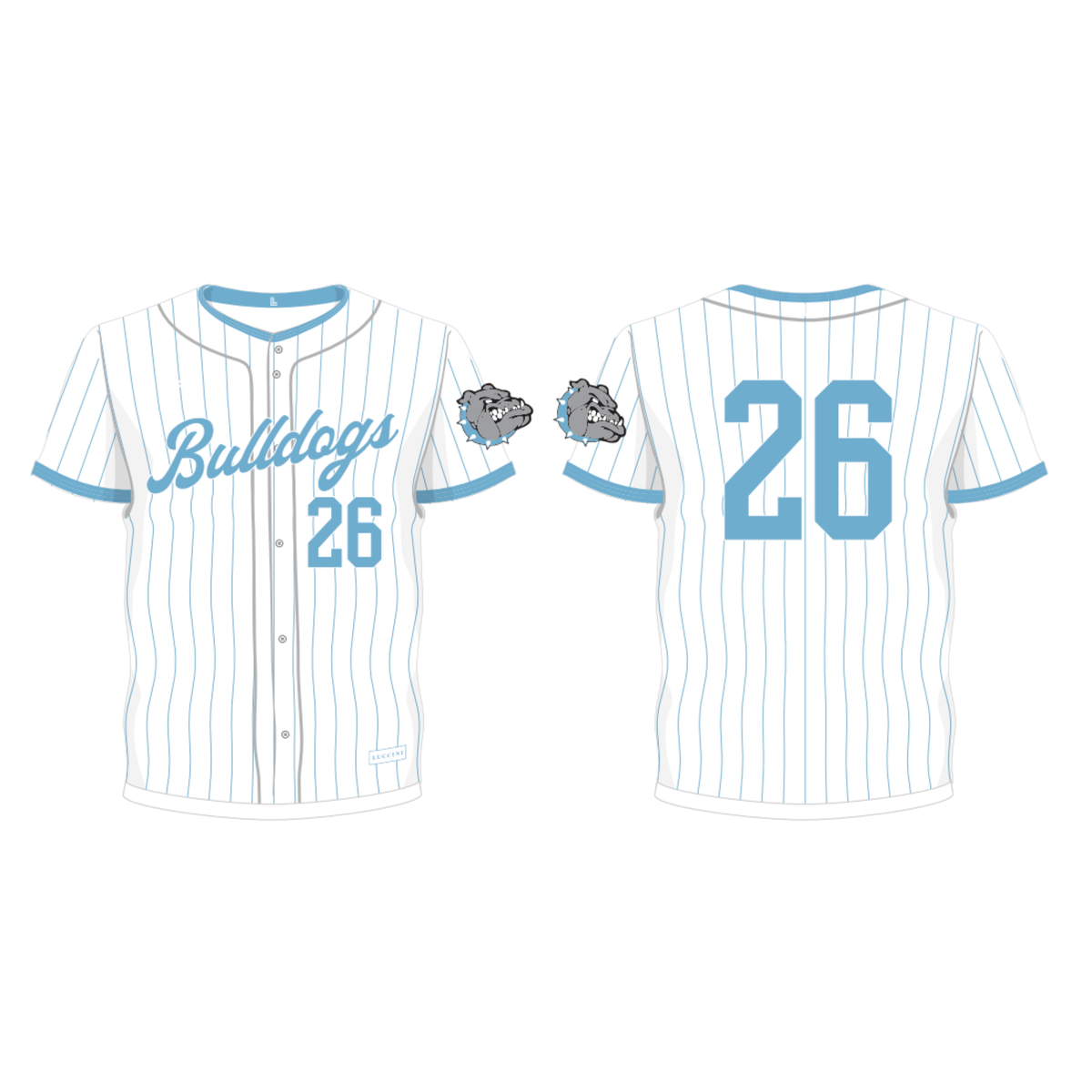 Burns Baseball Full Button Jersey - White