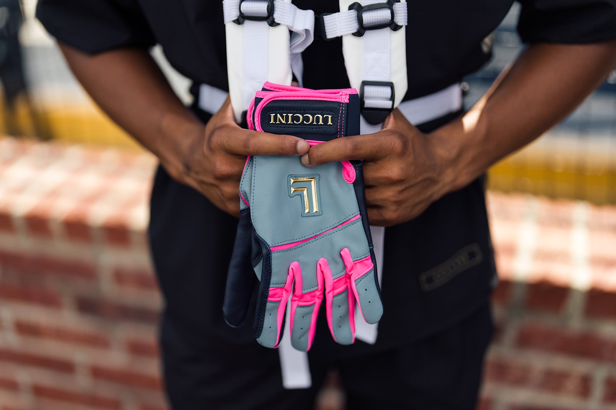 Batting Gloves – Carolina/Pink+Navy/Navy Palm