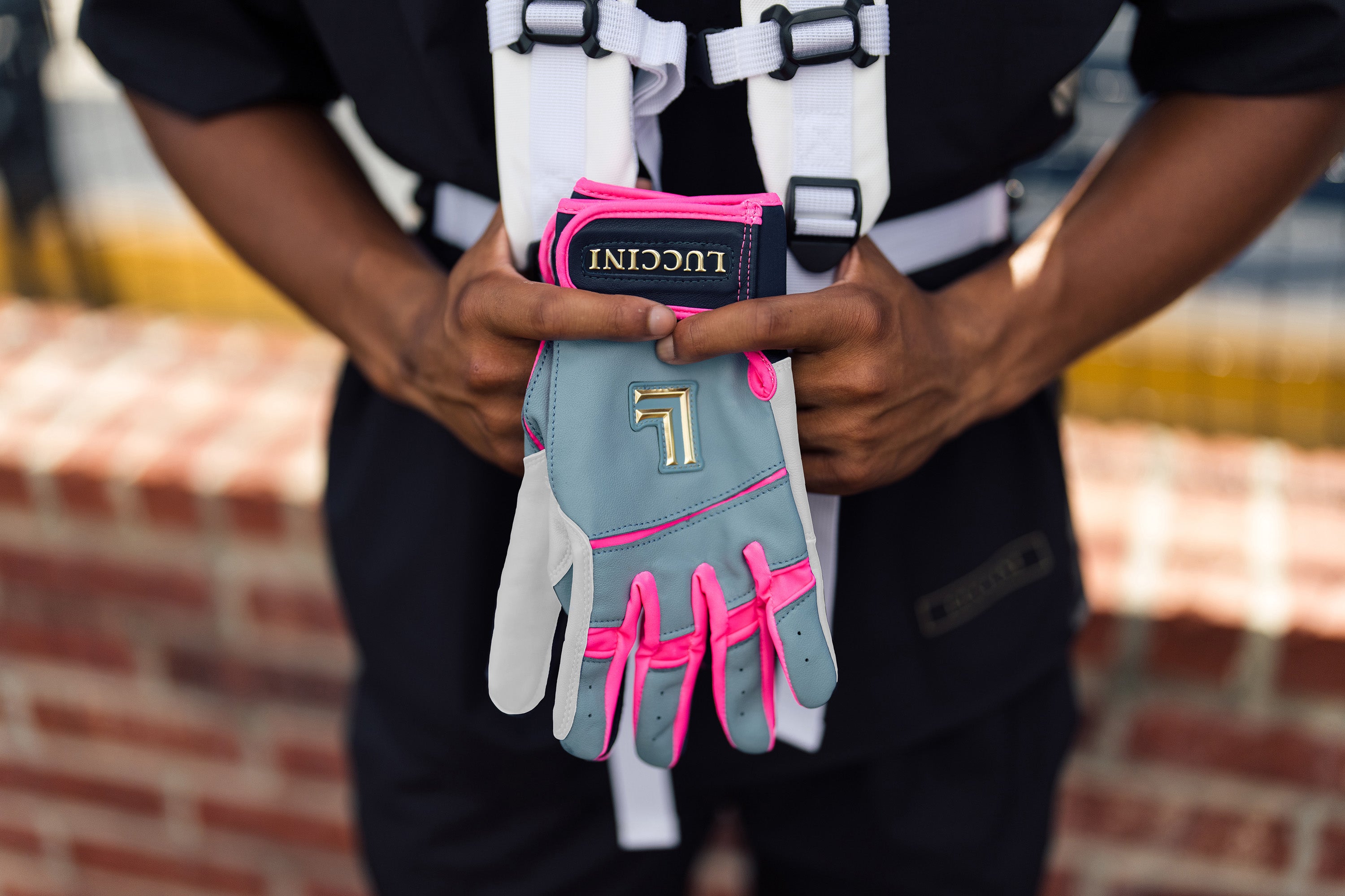 Batting Gloves – Carolina/Pink/Navy/White Palm