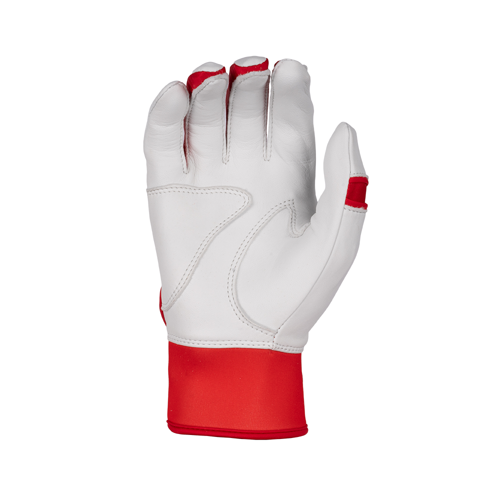 Batting Gloves – White/Red/Red