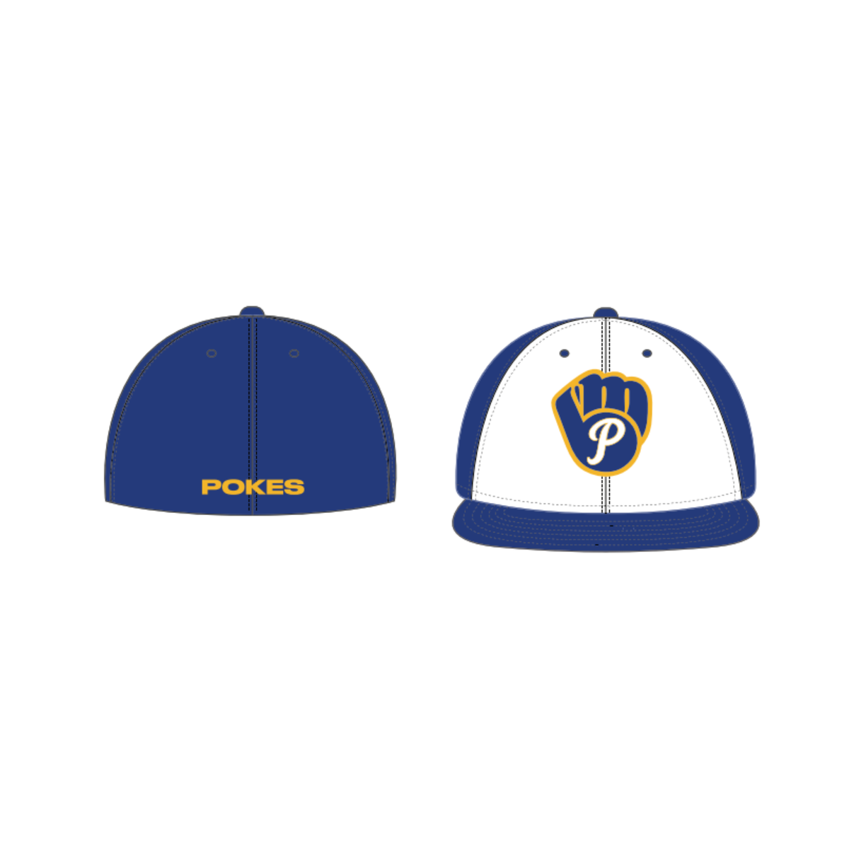 Pokes Baseball Org Hat - Navy/White