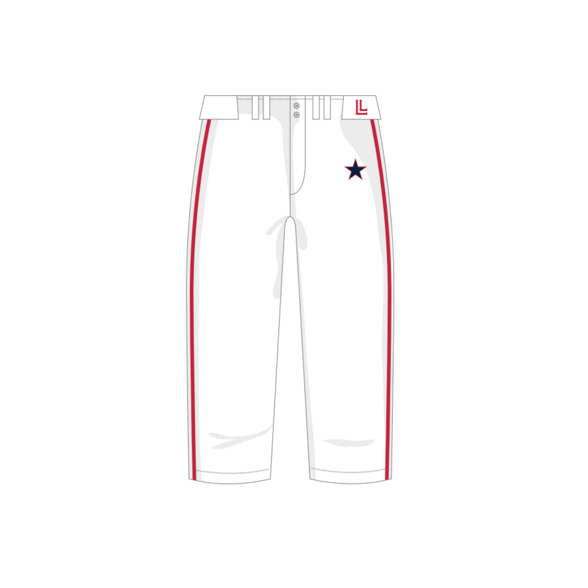 Stars & Stripes Pant - White