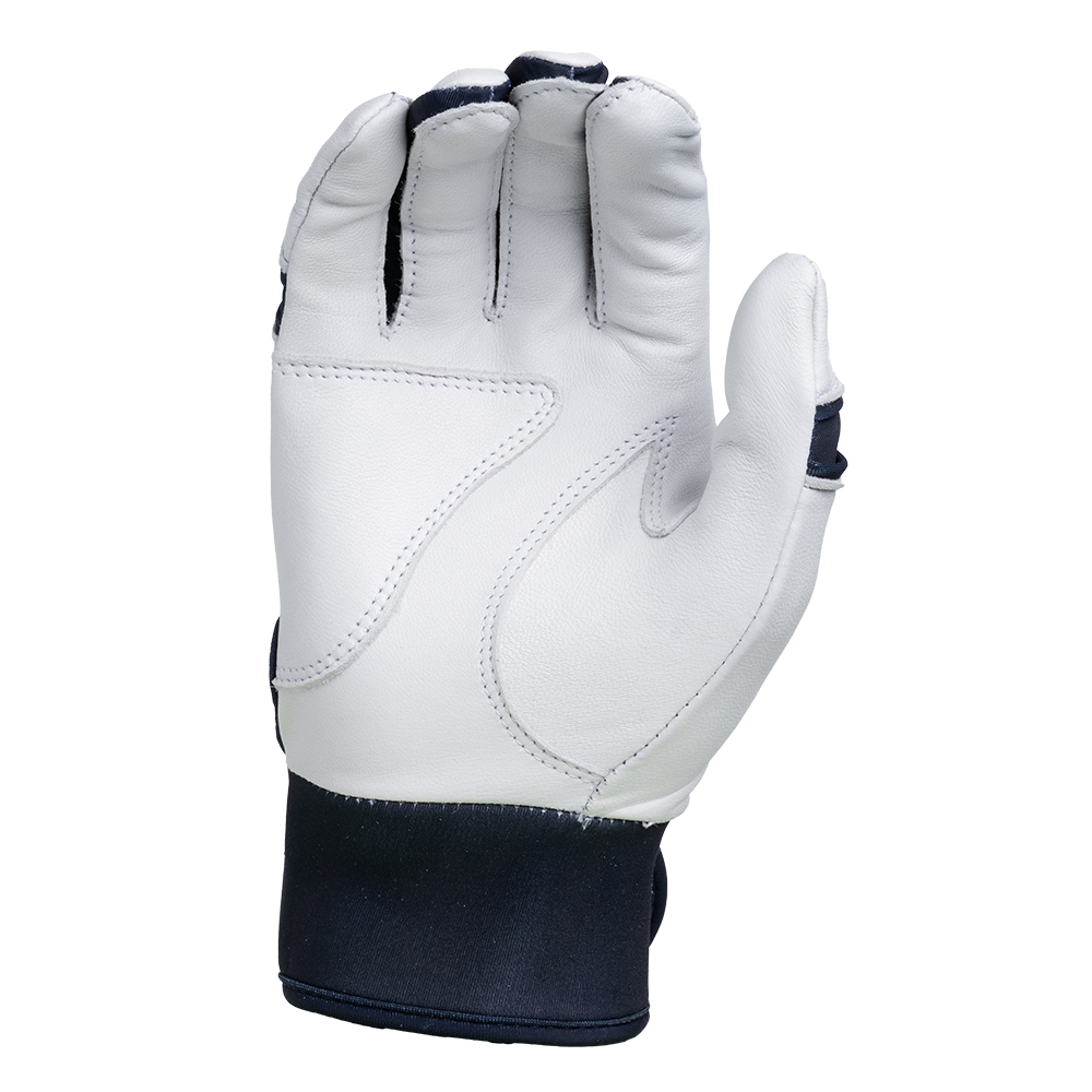 Batting Gloves – White/Navy/White Palm